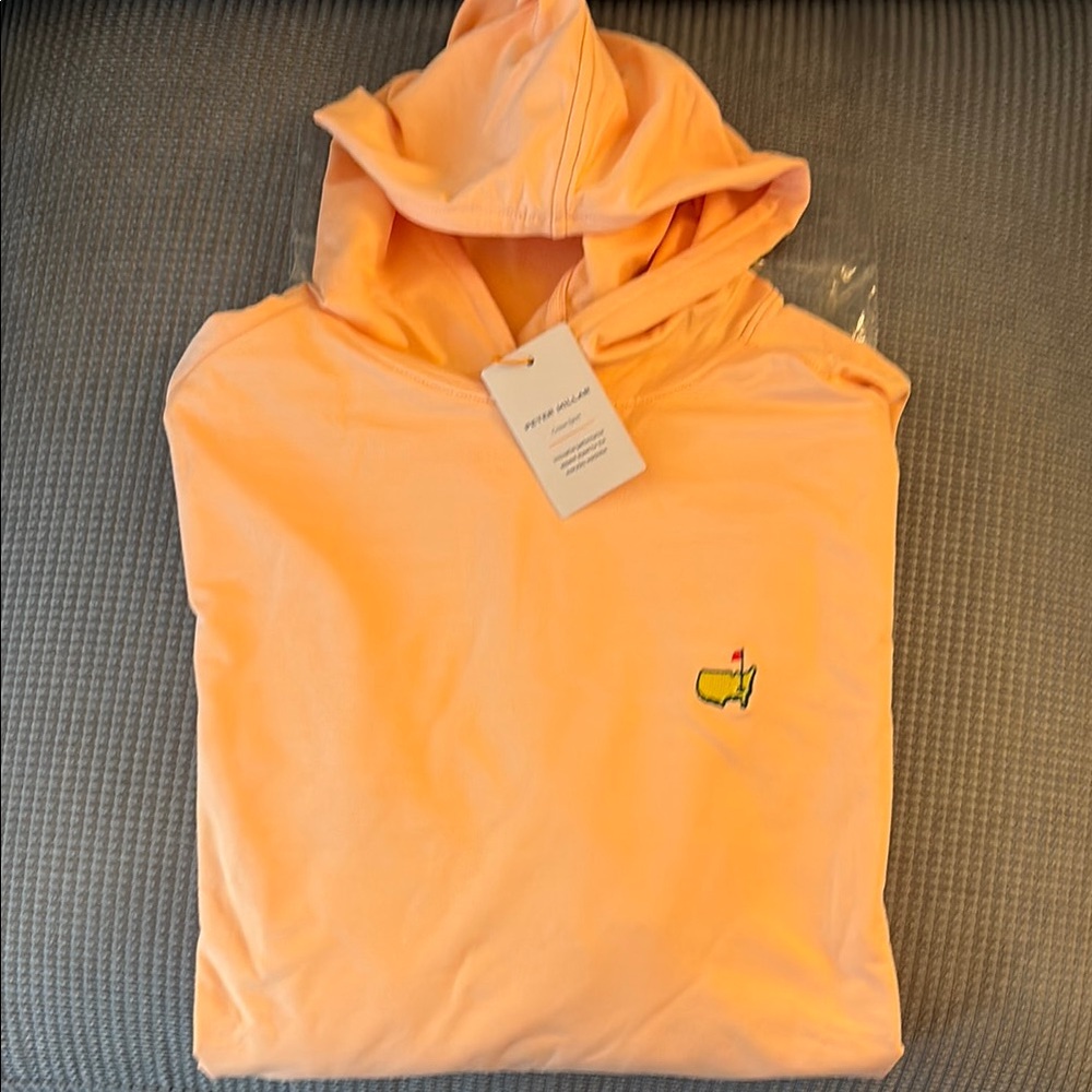 NWT Peter Millar Masters Peach Hoodie, Size XL